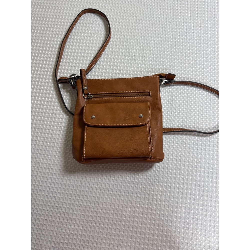 Kate & Alex Cuffaro Crossbody Bag Womens OS Brown Contrast Stitch EUC